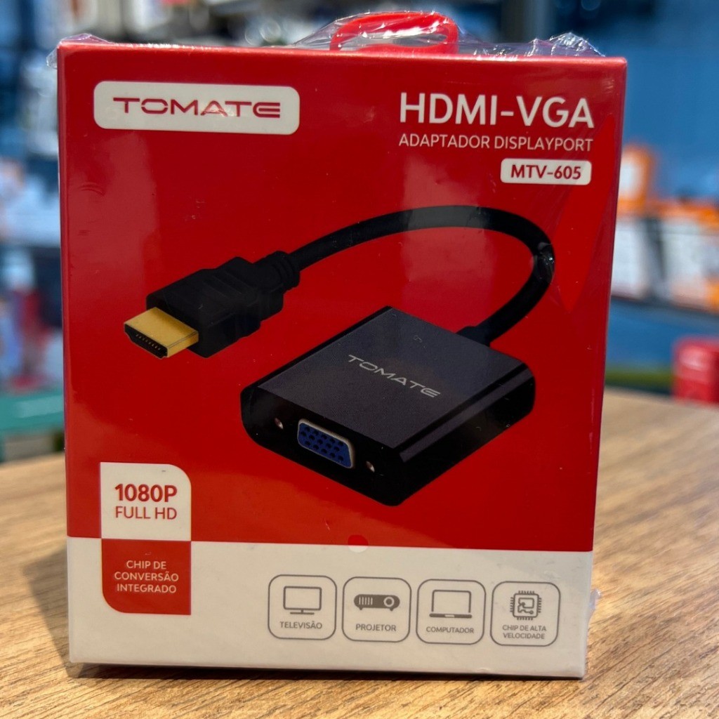 2 Conversor Adaptador De Vídeo HDMI Para VGA Tomate MTV-605