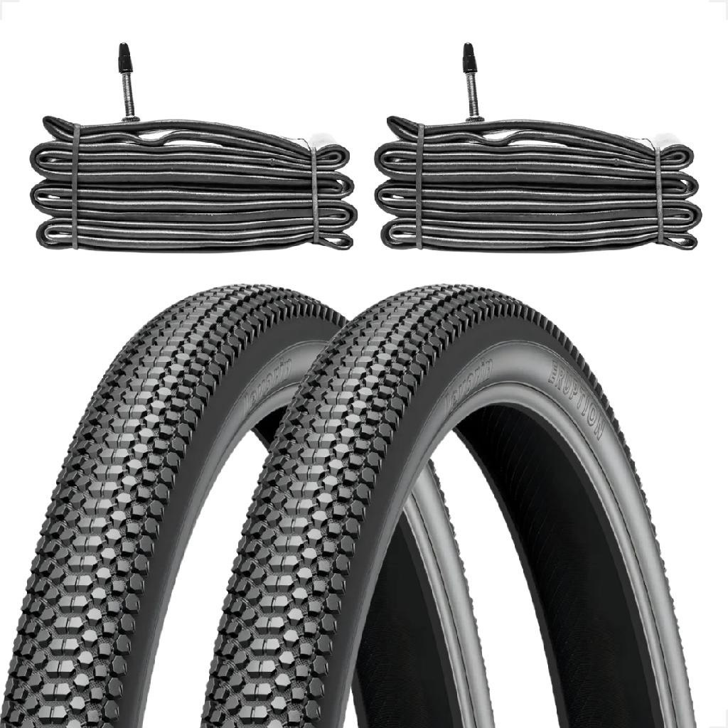 Par Pneus Eruption Levorin Aro 29 x 2.30 Bike Banda Leve Arame + 2 Camara de Ar 29 Bico Fino 