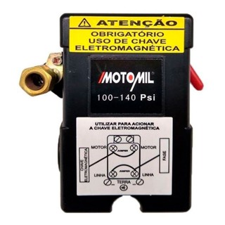 Pressostato 4 Vias Media Pressão 100140 PSI Motomil 36347.4 em Oferta na Shopee