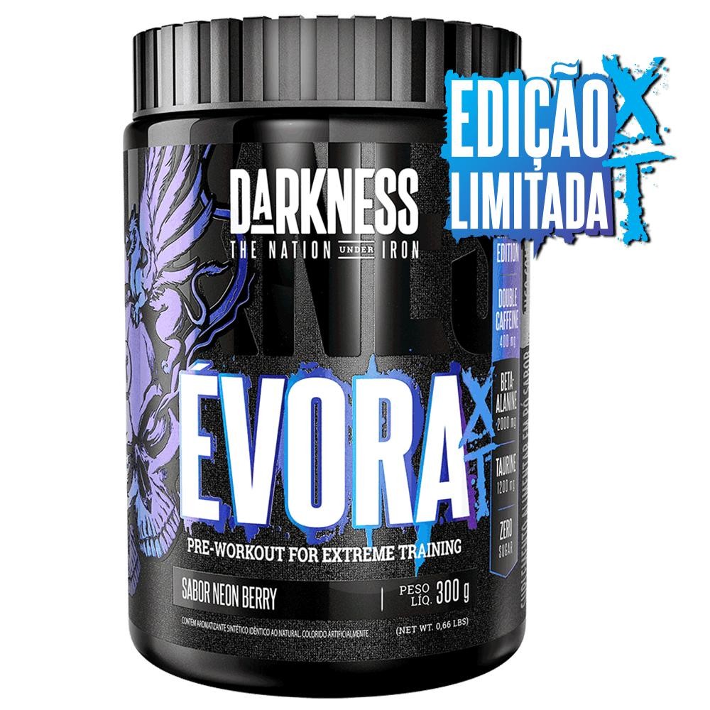 Pré-treino com cafeína Évora XT 300g Darkness em Oferta na Shopee