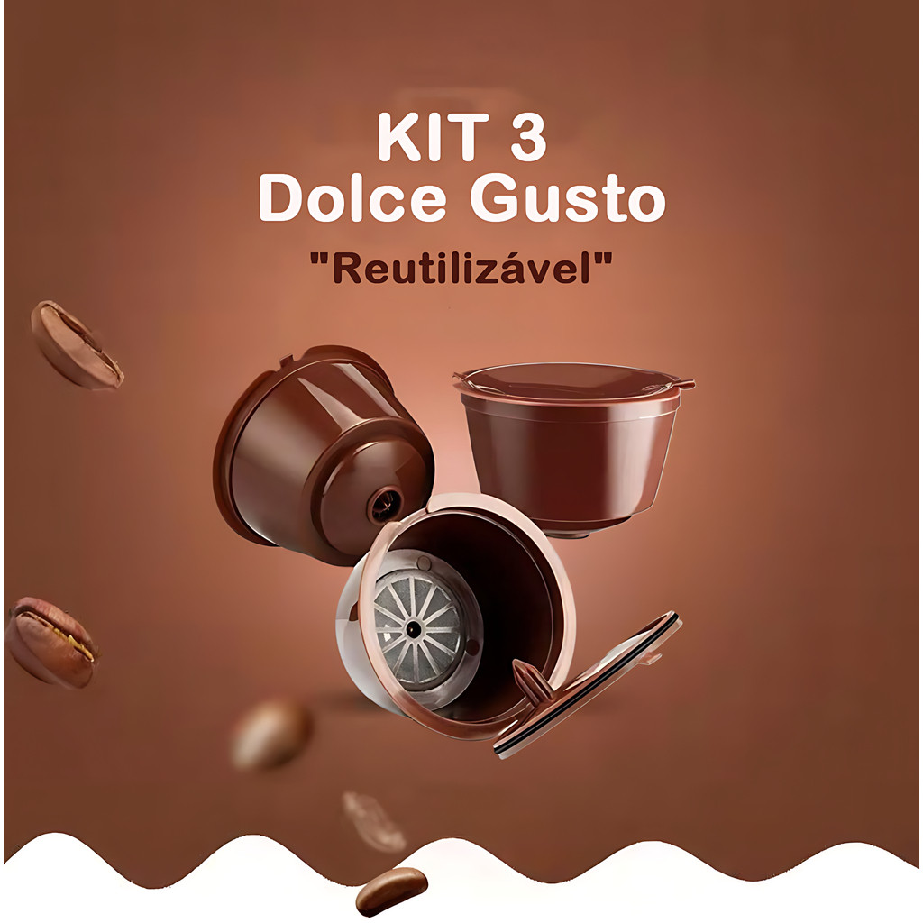 Cápsulas Reutilizável Dolce Gusto com Filtro Da Cápsula De Café Recarregáveis em Oferta na Shopee