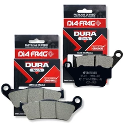 Kit Pastilhas de Freio P/ Royal Enfield Hunter 350 / Himalayan 411 / Meteor 350 / Classic 350 500 Diafrag (Semimetálica)