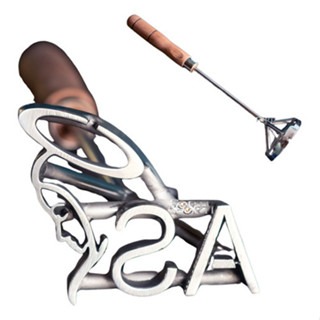 Marcador Ferro De Gado Personaliza - Santa + Iniciais em Oferta na Shopee