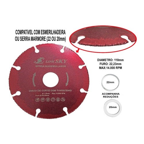 2 Disco Tungstenio Serra Madeira 110mm Para Makita
