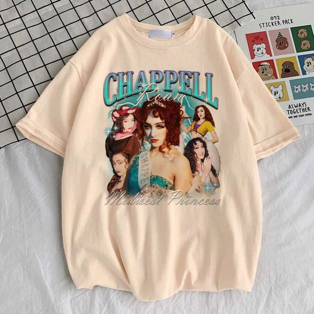 Camiseta  Chappell Roan Adolescente Psicodélico Punk Respirável Confortável Retro Vintage Y2k Grunge