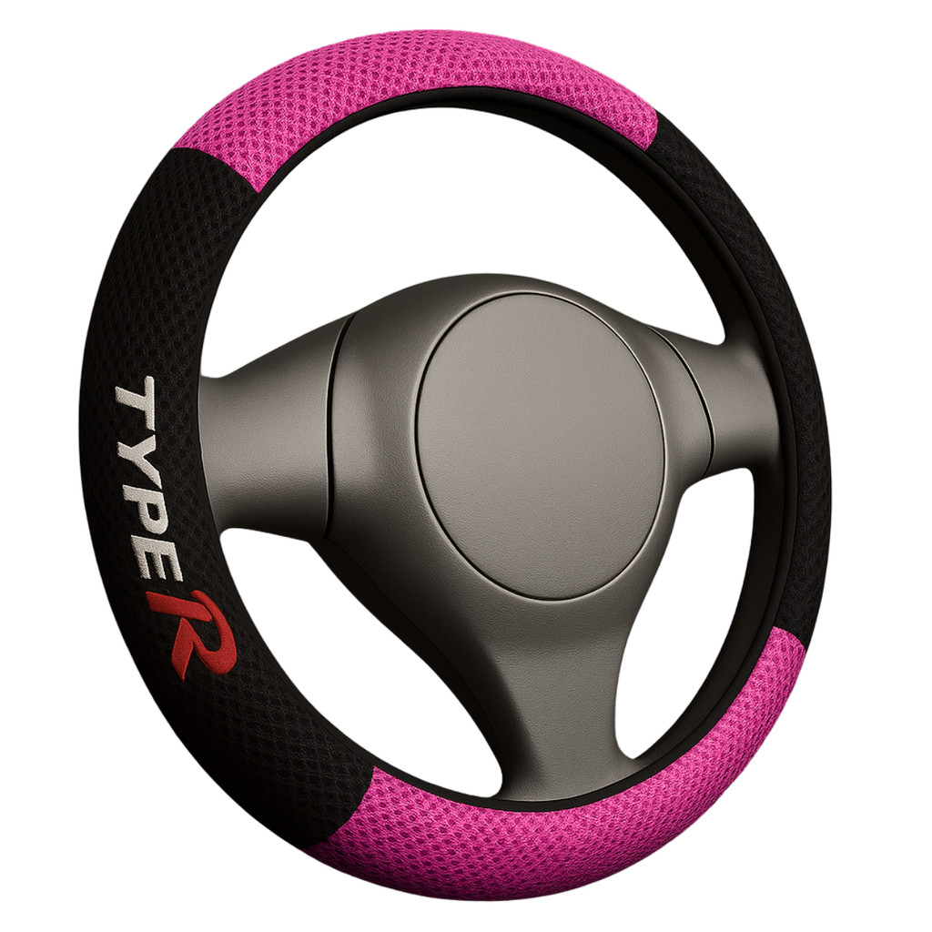 Capa De Volante Esportiva Type R 38cm Rosa e Preta | Proteção, Conforto E Estilo P/ Volante Carros em Oferta na Shopee