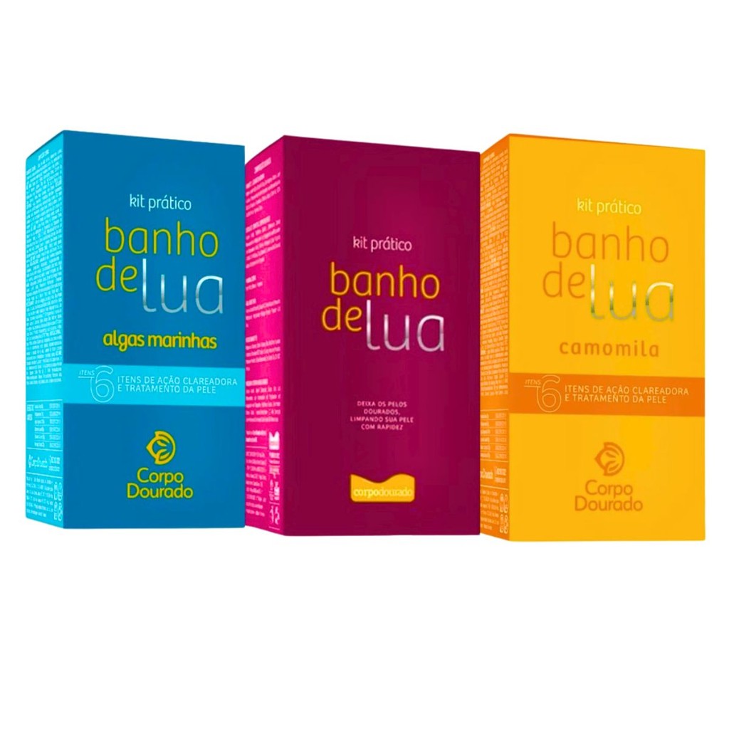 Kit Banho de Lua Ação Clareadora 300g Corpo Dourado em Oferta na Shopee