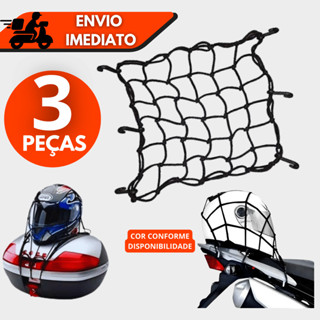 Kit 1/2/3 Redinha Elástica Aranha Moto 30×30 cm Rede Porta Capacete Bagageiro em Oferta na Shopee
