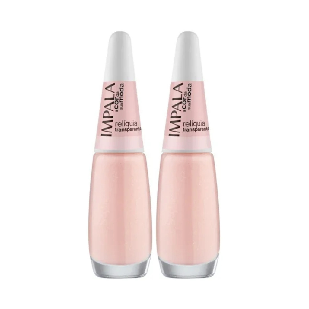 Kit 2 Esmalte Impala A Cor Da Moda Relíquia Transparente em Oferta na Shopee