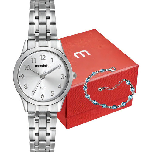 Kit Relógio Mondaine Feminino com Pulseira 32608L0MKNE2K4