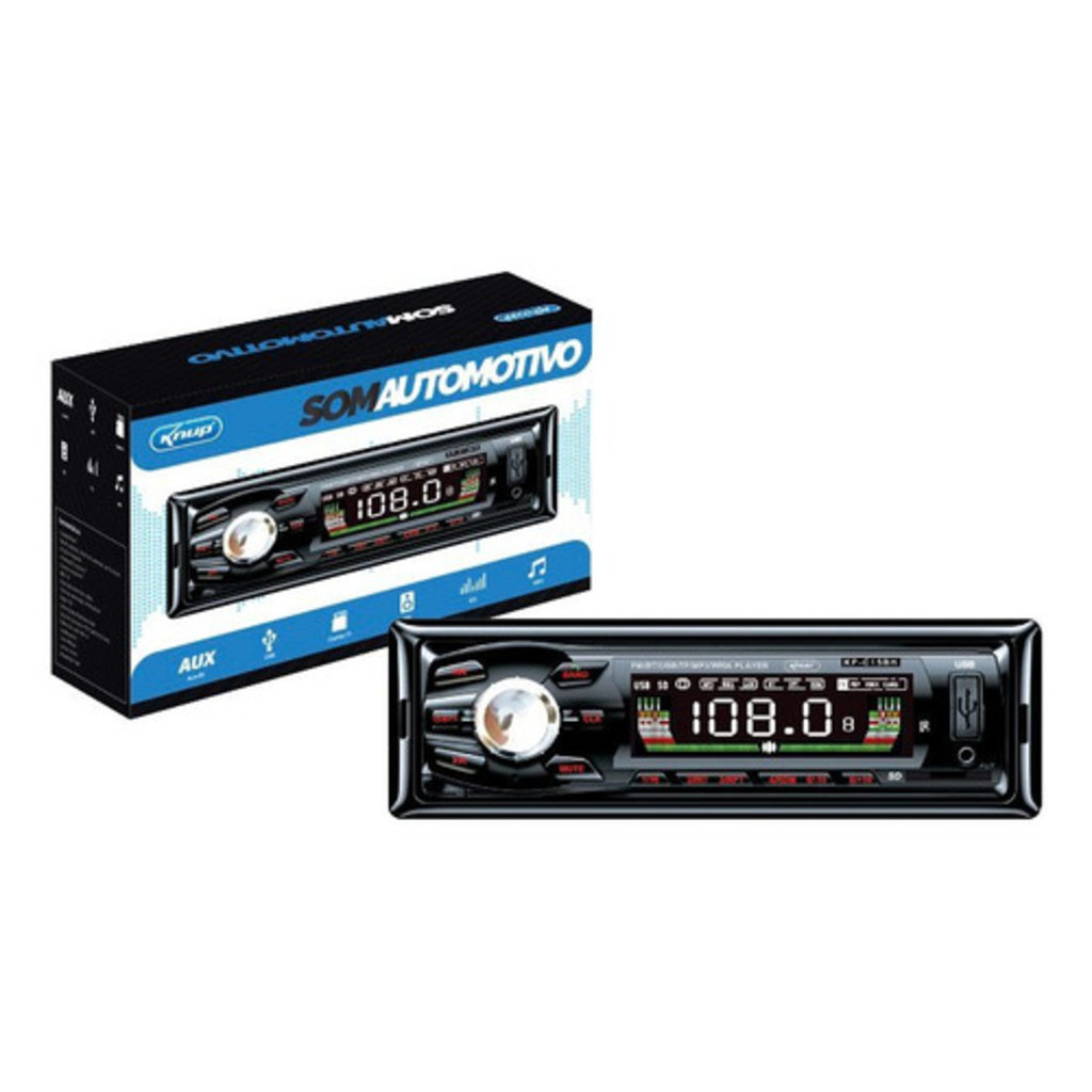 Som Automotivo Knup KP-C15BH com USB, Bluetooth e Leitor de Cartão SD