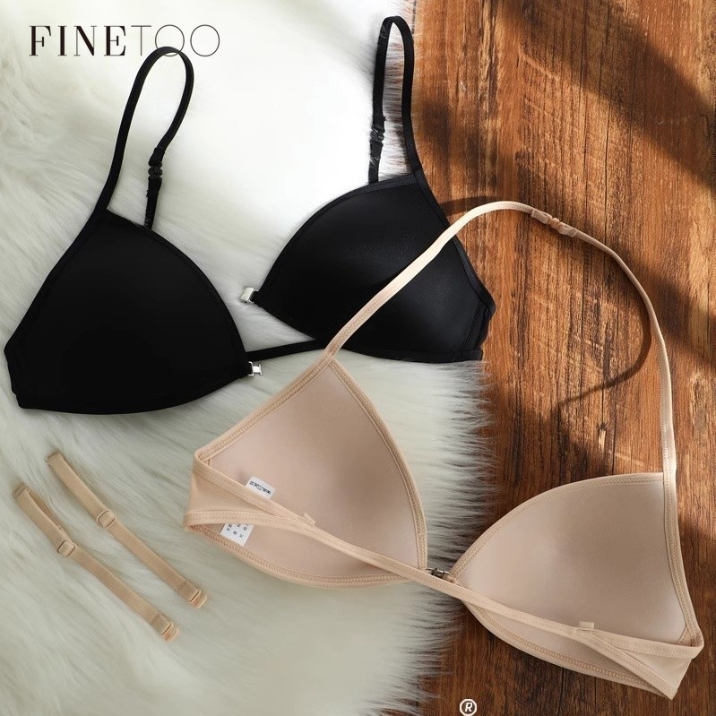 Finetooo Copo Triangular Francês Roupas Íntimas Femininas Sem Traço E Lingerie Fio Lindo Sutiã Traseiro em Oferta na Shopee