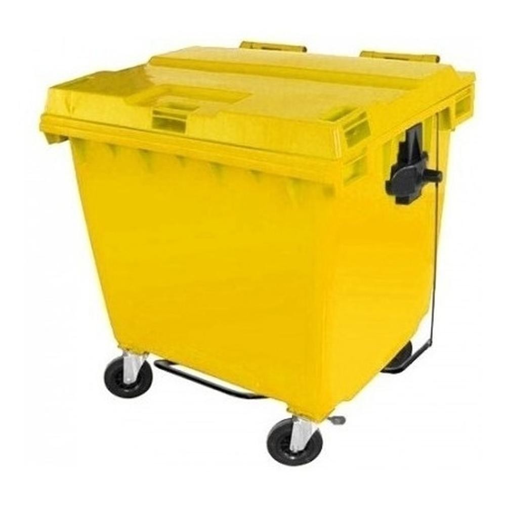 Contêiner Contentor Lixeira Plástico 1000 Litros C/ Pedal