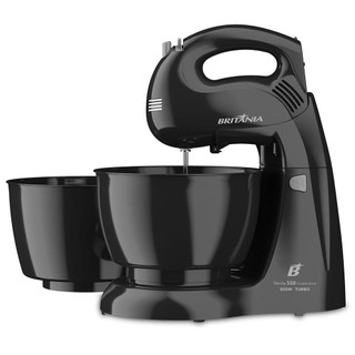 Batedeira Britânia Perola 550 Turbo Bowl Preta 500W 127V em Oferta na Shopee