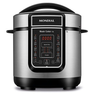 Panela De Pressão Elétrica Mondial Digital Master Cooker Pe-40 Panela Elétrica Pressão-127v-preto/inox em Oferta na Shopee