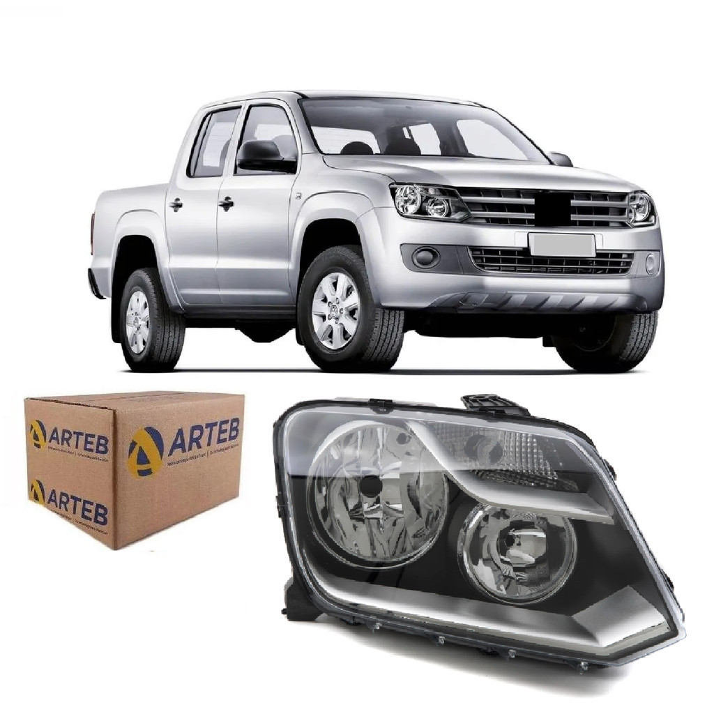 Farol Mascara Negra Amarok 2010 A 2018 Original Arteb Lado Direito