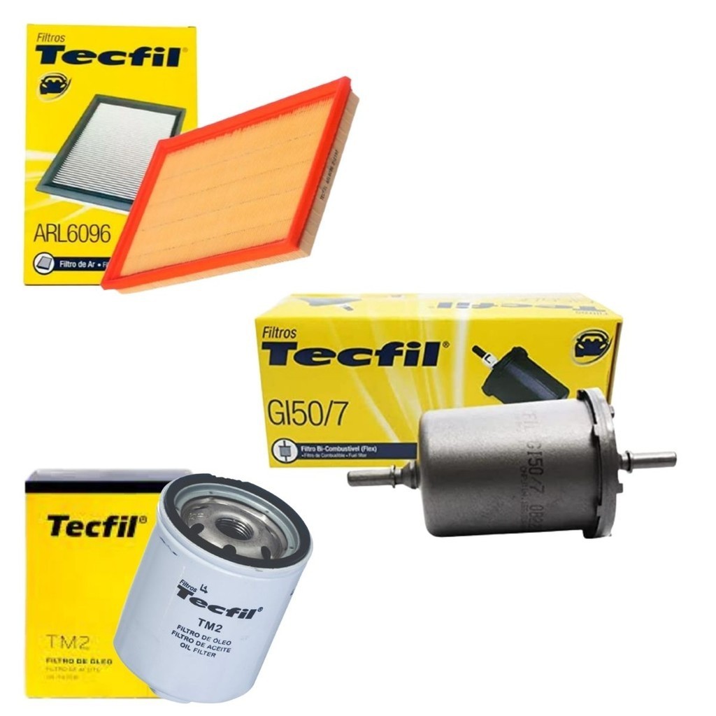 Kit Filtros VW Gol Voyage G5 G6 1.0 Tecfil Original