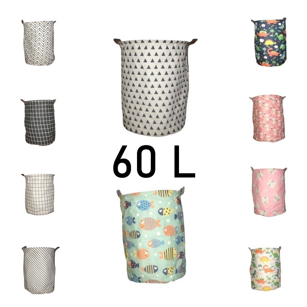 Multiuso Cesto Organizador Roupa Suja e Brinquedos 60 litros em Oferta na Shopee