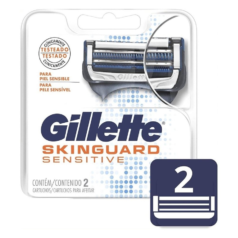 Carga Gillette Skinguard Sensitive 2 Unidades em Oferta na Shopee