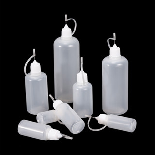 St. kunkka 5-120ml Frasco de cola de PE Frasco de agulha plástica com tampa para recipiente de pigmento de cola de bricolagem em Oferta na Shopee