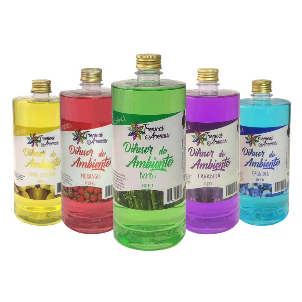 Imagem Refil Difusor Aromatizador Ambiente Tropical Aromas 1 Litro