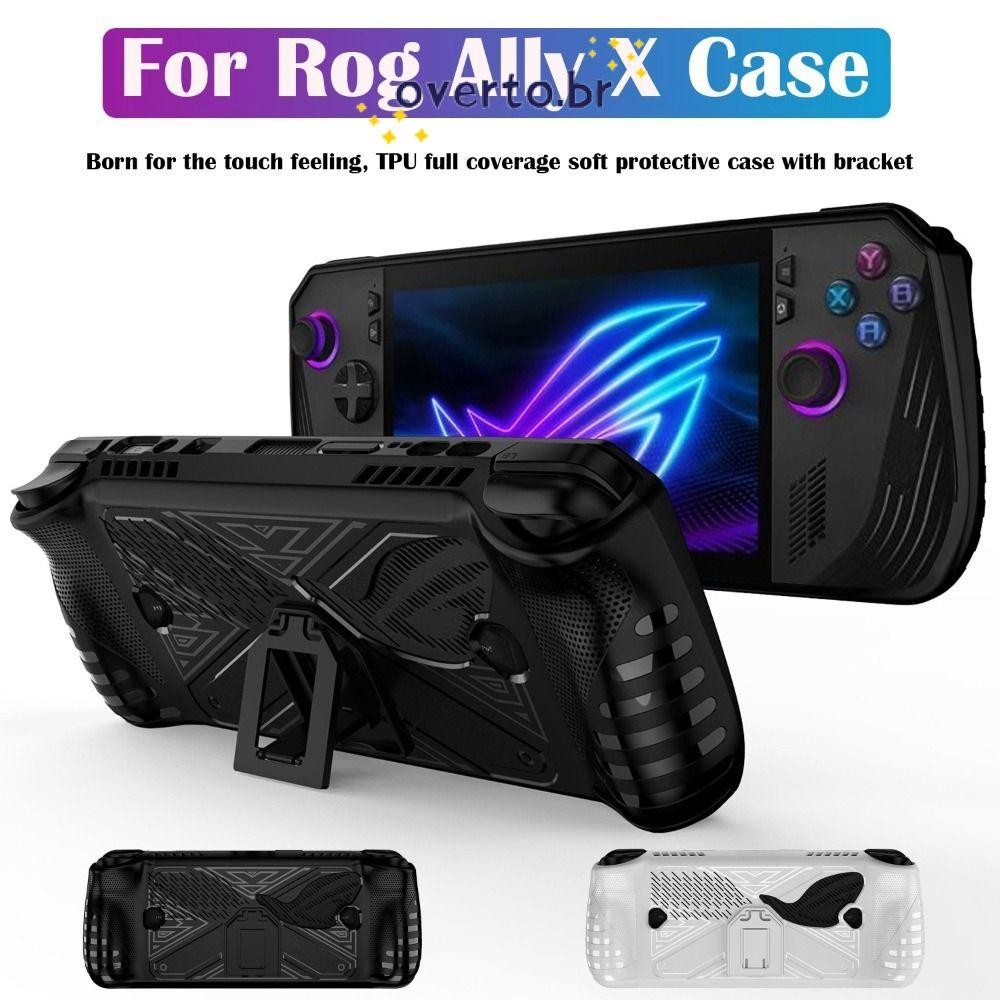 OVERTO Gaming Handhelds Protetor , Macio Com Capa De Console De Jogos Kickstand , TPU Para ASUS ROG Ally X 2024