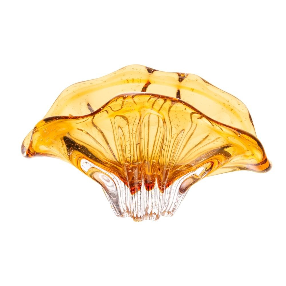 Porta Guardanapos Wolff Italy de Vidro Âmbar 20cm x 8cm - Home & Living