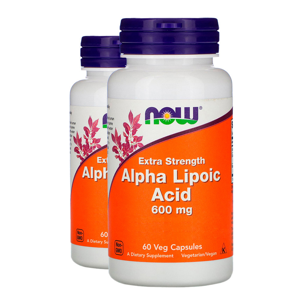 Kit 2x Ácido Alfa Lipóico 600mg Now Foods 60 Veg Cápsulas Importado/Made in Usa - Health
