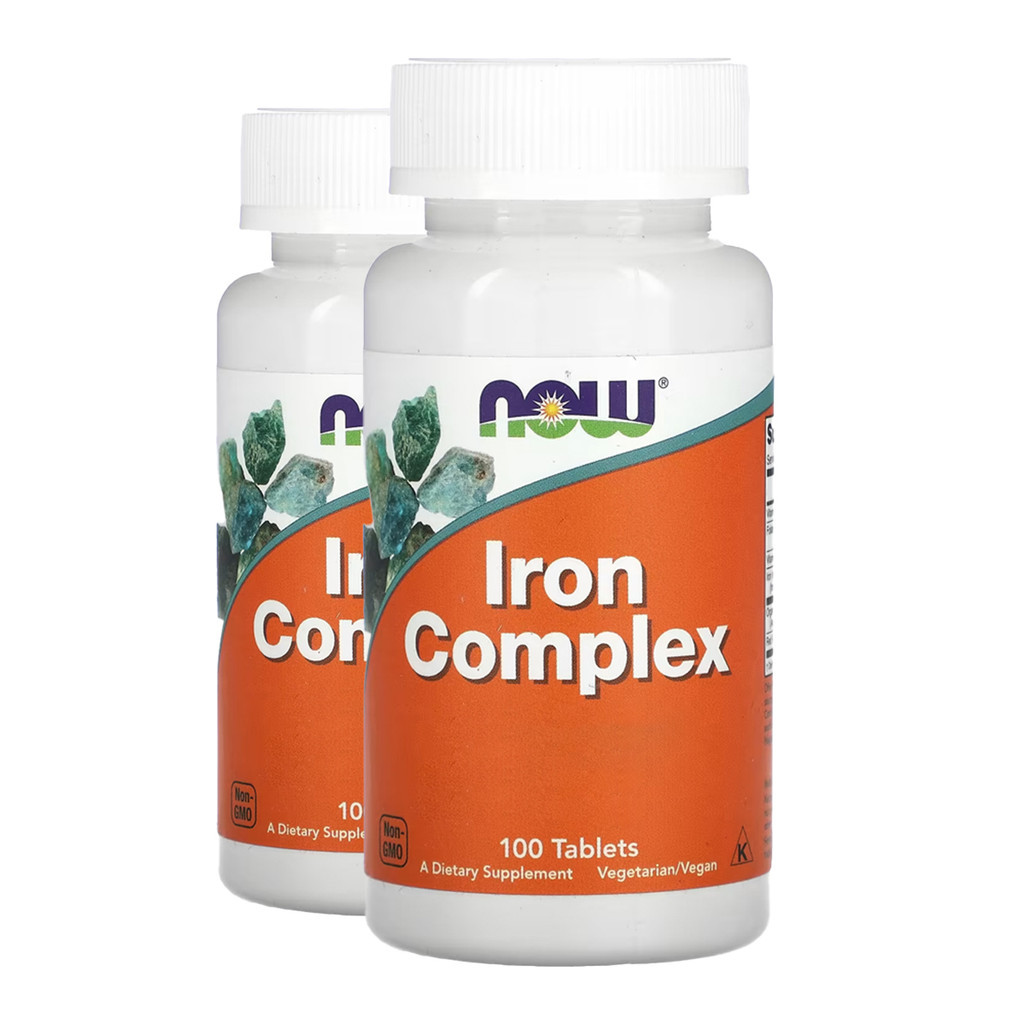 Kit 2x Complexo de Ferro Now Foods Iron Complex 100 Tabls Importado/Made in Usa em Oferta na Shopee