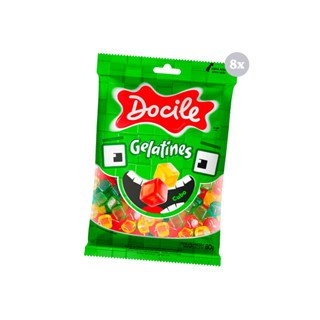 Kit com 8 Pct Gelatines Cubo Sortido 80G Bala Docile em Oferta na Shopee