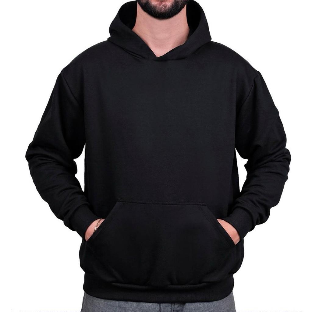 Moletom Canguru Com Capuz Casaco Feminino Masculino Atacado Algodão Flanelado Liso Sem Estampa Envio Já