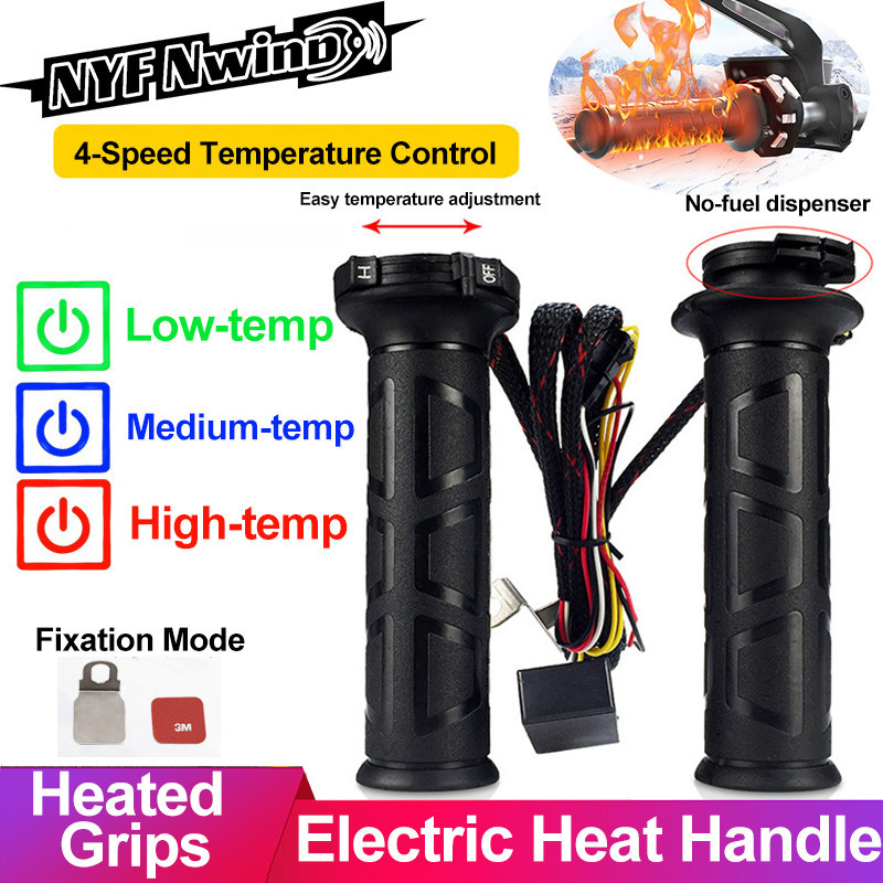 Aquecedor Elétrico De Mão De Motocicleta Moldado Punhos Ajustáveis Motocross Vespa 22mm