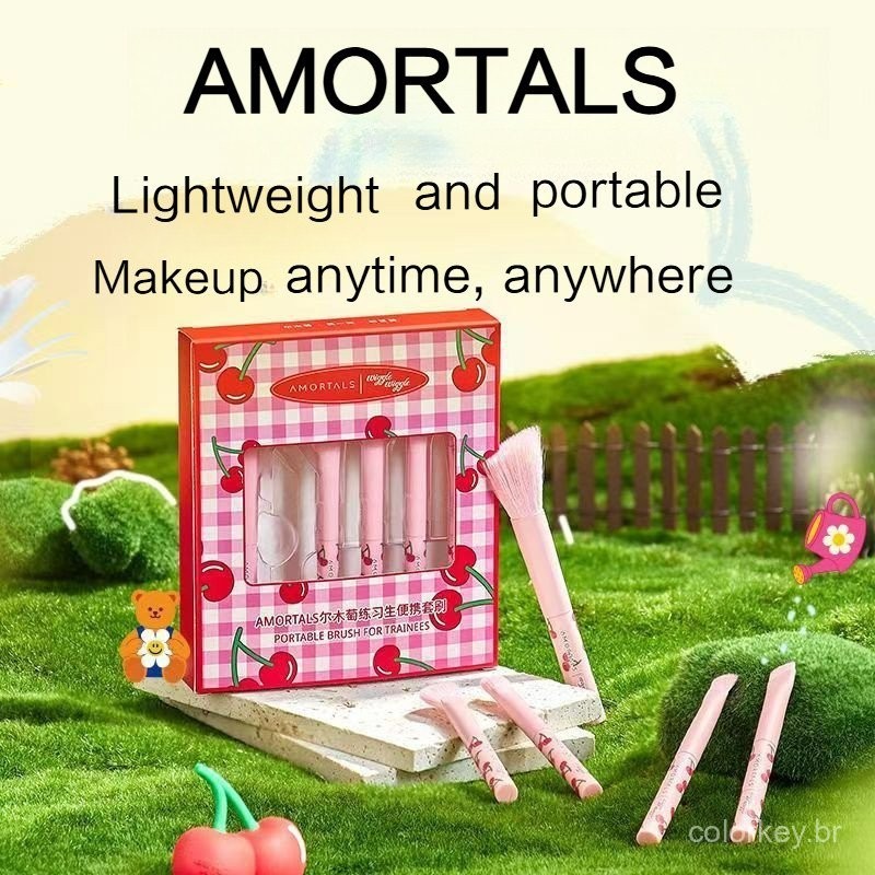 AMORTALS   Wiggle Joint-Name Trainer Portable Brush Suit Soft Lint-Free Beginner Five-in-One Brush Suit Female XBVA