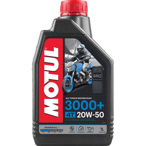Óleo Para Motor De Moto Motul 3000+ 20w-50 4t Br Lb 1l Motul