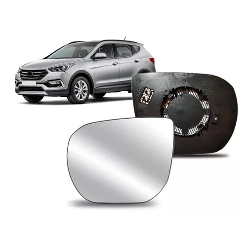 Lente Retrovisor Santa Fe Com Aquecimento 2014 2015 A 2019