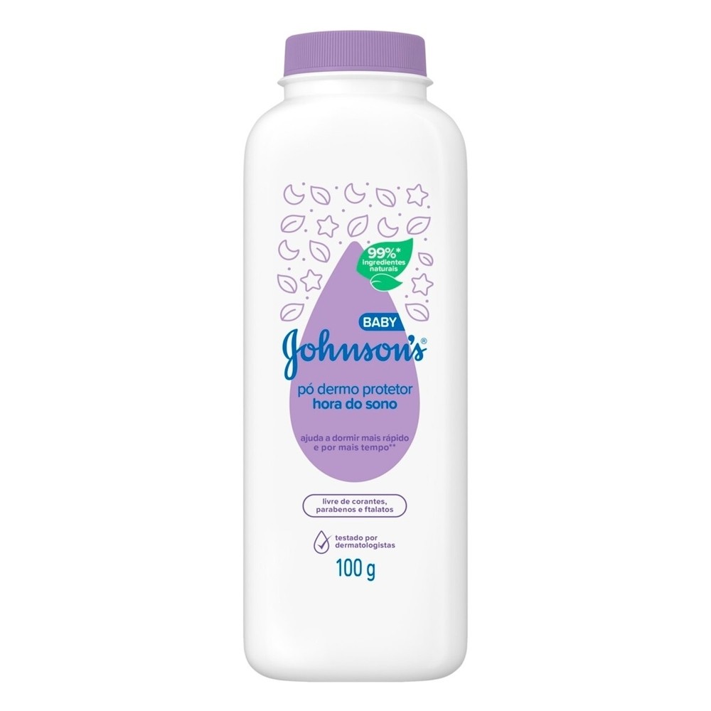 Talco Dermo Protetor Johnson's Baby Hora do Sono 100g - Mom & Baby