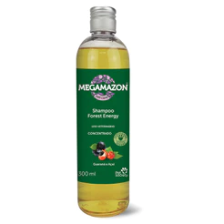 Shampoo Cachorro Gato Megamazon Forest Energy Guaraná e Açaí Vegano Cães Gatos 300mL
