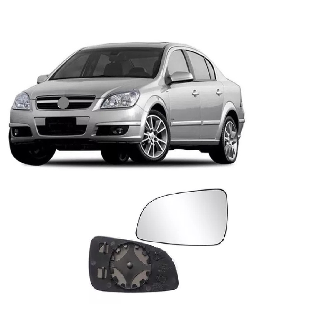 Lente Espelho Retrovisor Vectra 2006 07 08 09 10 2011 Lado Esquerdo Com Base