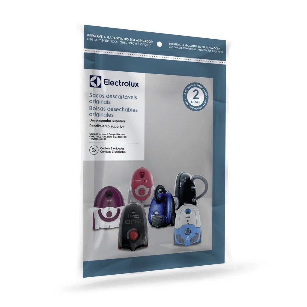 Saco Descartável Aspirador Electrolux Sonic Son10 A20811001 One Trio Max Trio Go! Ingenio Twenty