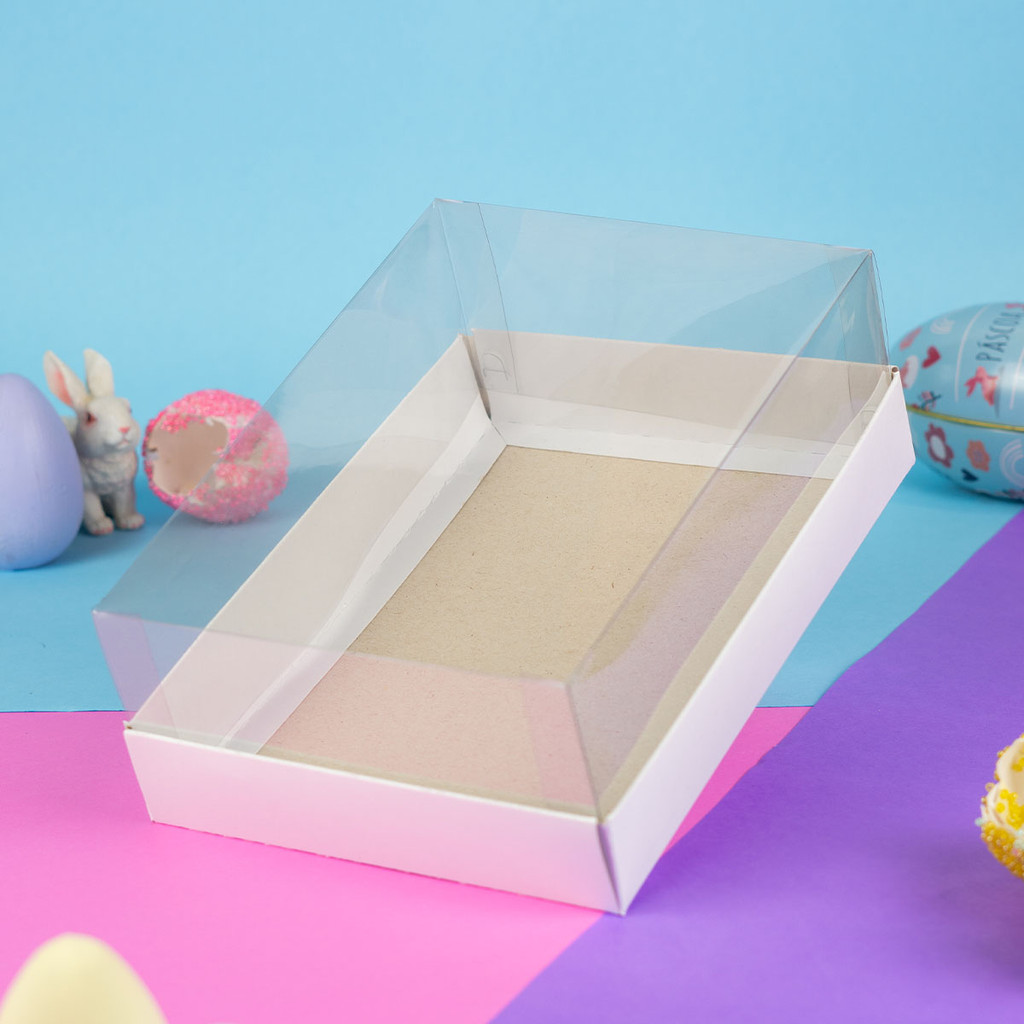 10 Caixas com Tampa Acetato para Presentes, Artesanatos 21x15x7,5 cm  - Branco Duplex em Oferta na Shopee