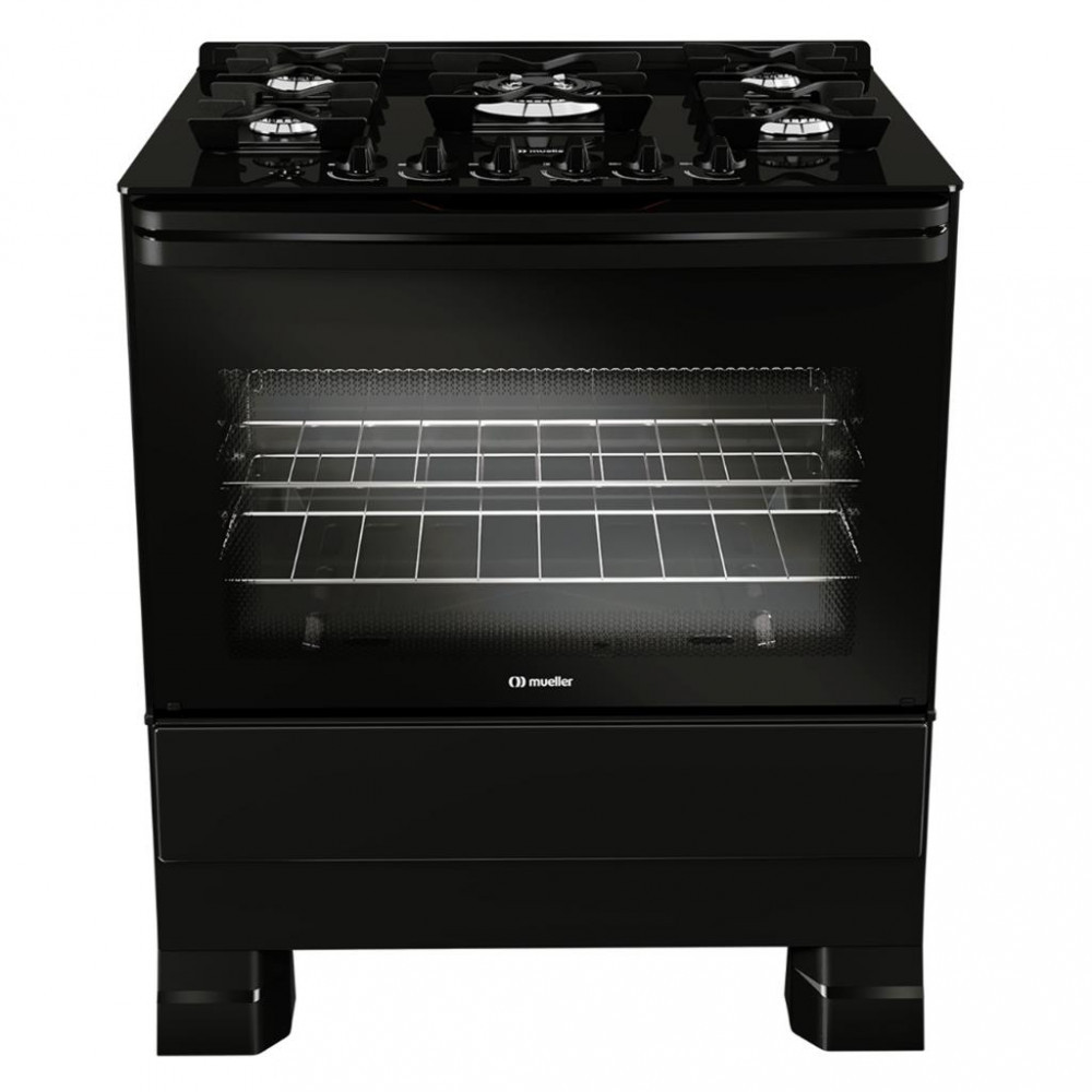 Fogão 5 Bocas Mueller MFV5BF com Mesa de Vidro - Home Appliances