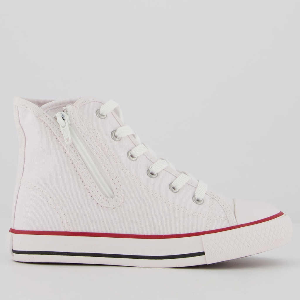 Tênis Diversão Canvas Hi Color Cano Médio Infantil Branco - Baby & Kids Fashion