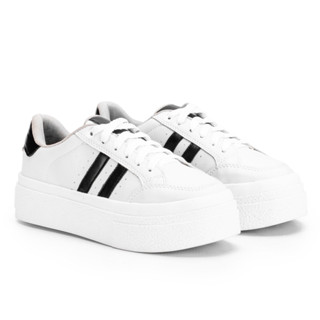 Tenis Feminino Sapatenis Sola Alta Listras Original Casual em Oferta na Shopee