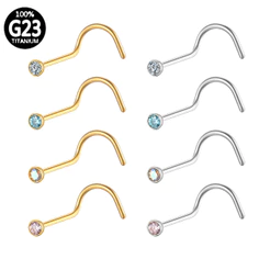 Piercing Nostril Ponto de Luz Titânio Multicolorido | de Nariz Piercing aba Nasal Titânio