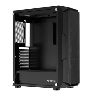 Gabinete Gamer Alseye Castle, Mid-Tower, Lateral de Vidro, Preto, CASTLE-BK em Oferta na Shopee