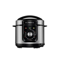 Panela de Pressão Elétrica Mondial 5L Pratic 900W Preto/Inox 127V Cook PE-48-5L-I
