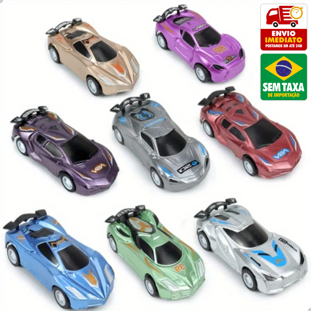 Conjunto Kit 4 Carrinhos Brinquedo Fricção Colorido Aleatório Esportivo Model Car DuteToys DTE-0501 em Oferta na Shopee