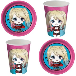 Kit Festa ARLEQUINA 8 Pratos + 8 Copos Descartável 200 Ml Papel - FESTCOLOR em Oferta na Shopee