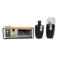 Kit Porta Escova Com Tampa + Porta Sabonete Liquido + Prateleira Eco Design 9060 - Arthi