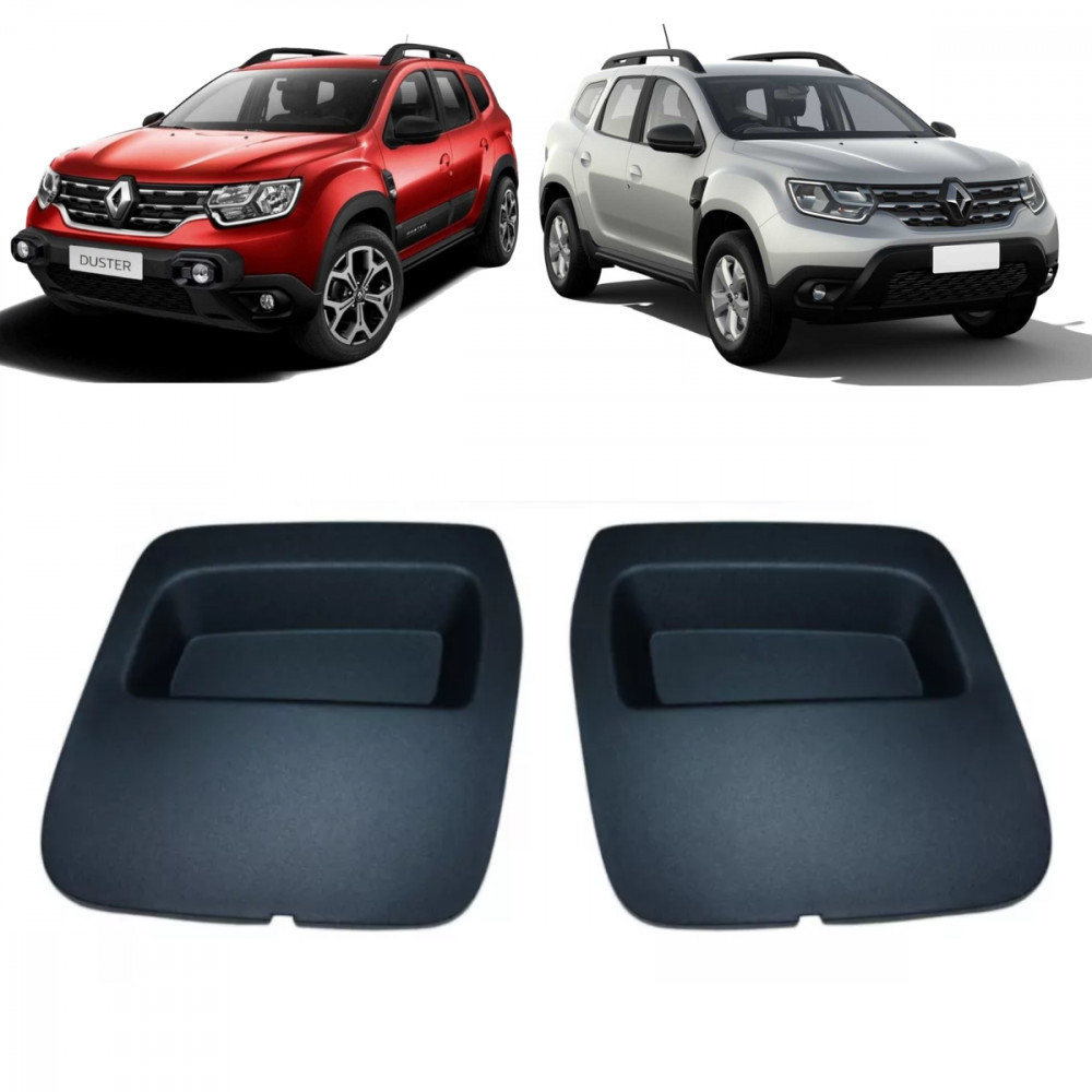 Par de tampas de reboque dianteiro esquerdo e direito Renault Duster em Oferta na Shopee